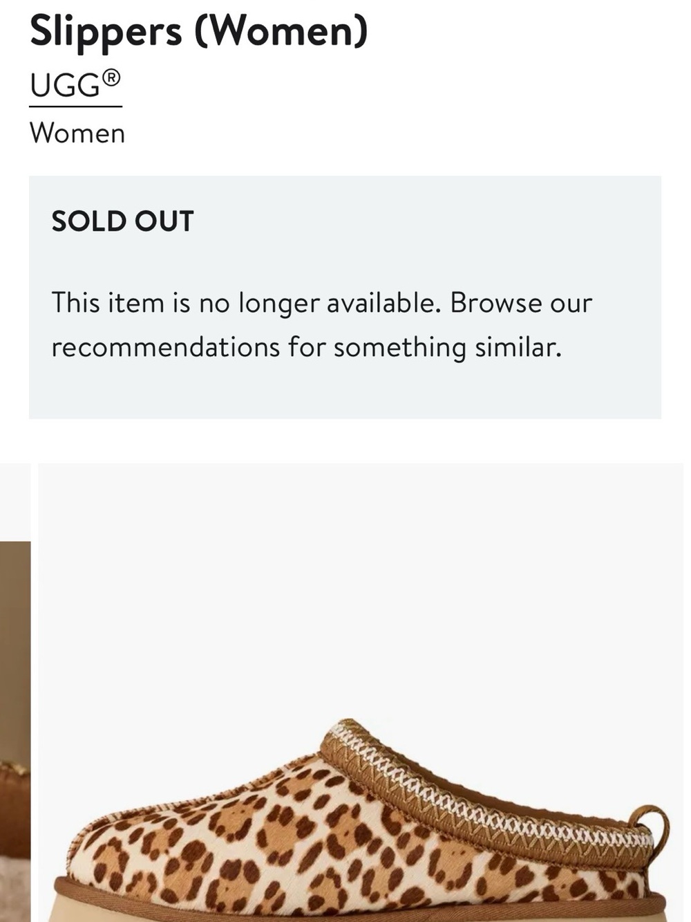 UGG Leopard-Pattern Shearling Slide in Tan and Brown - Picture 6 of 8
